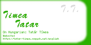 timea tatar business card