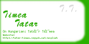 timea tatar business card